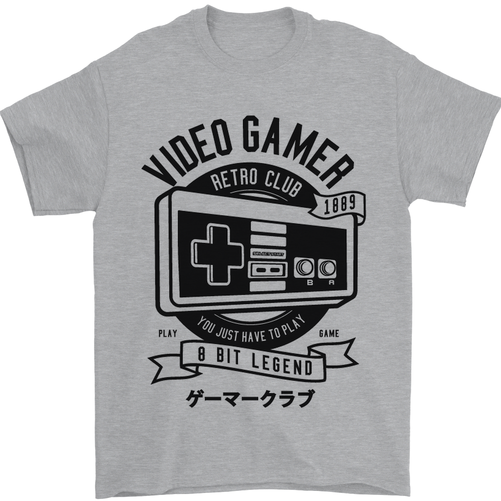 Video Gamer Retro Club Gaming Mens T-Shirt 100% Cotton