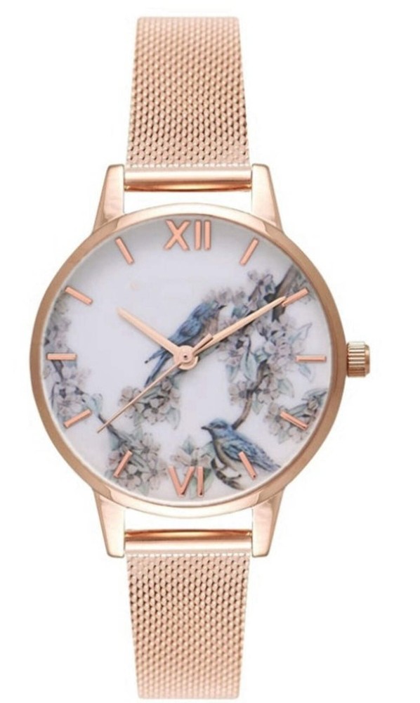 Elegant Rose Gold Quartz Watch for Women with Fine Leather Strap and Stainless S