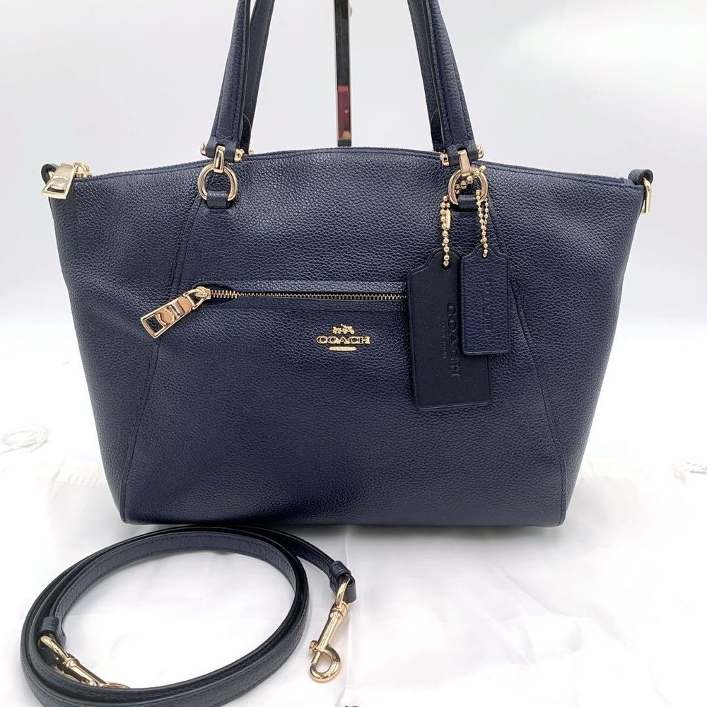 Excellent Condition COACH Leather Handbag Shoulder Bag 2way Complete Accessories