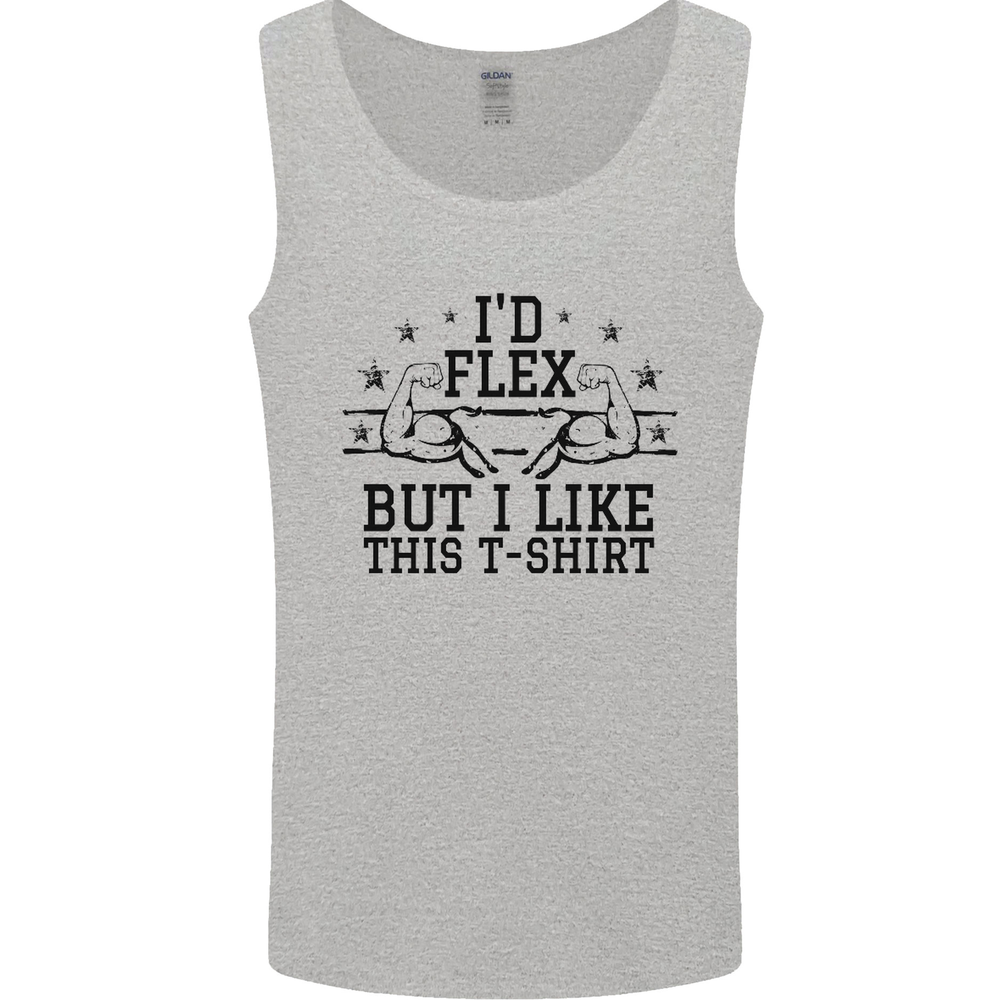 Gym Id Flex but I Like This Funny Mens Vest Tank Top