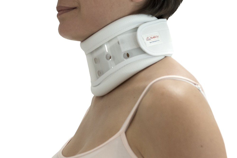 Rigid Plastic Neck Brace - Adjustable Cervical Collar for Men & Women, White ...