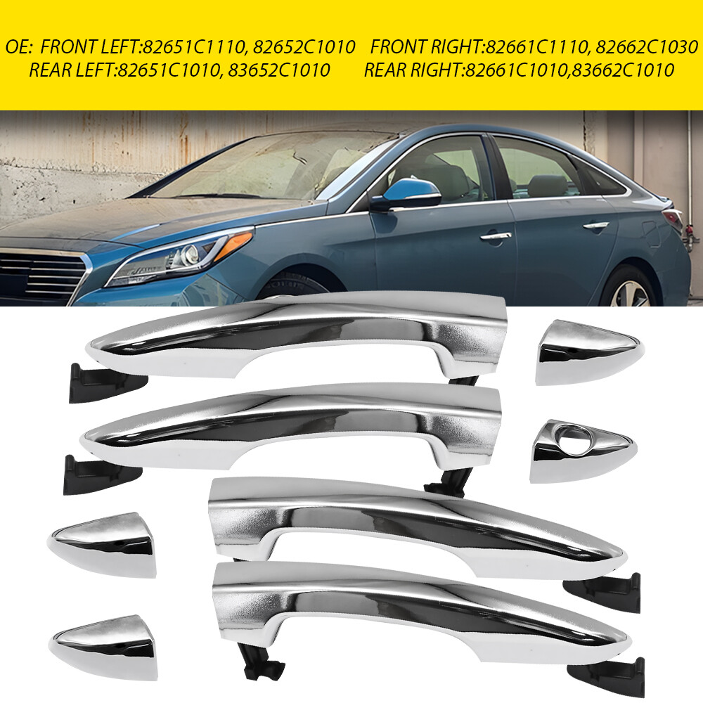 For 2015-19 Hyundai Sonata Outside Exterior Door Handle Front Rear Left Right 4X