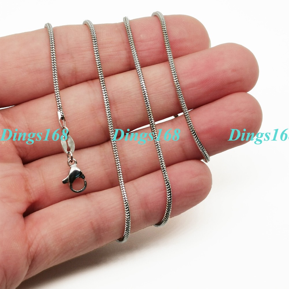 Men & Women's Unisex 925 Sterling Silver 22inch 0.9mm Round Snake Chain Necklace