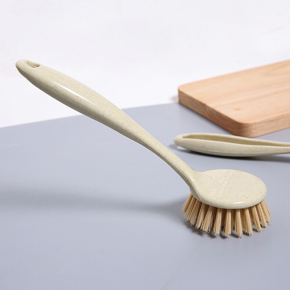 Practical Kitchen Cleaning Brush Dish Grease Removal Long Handle Scrubber Brush