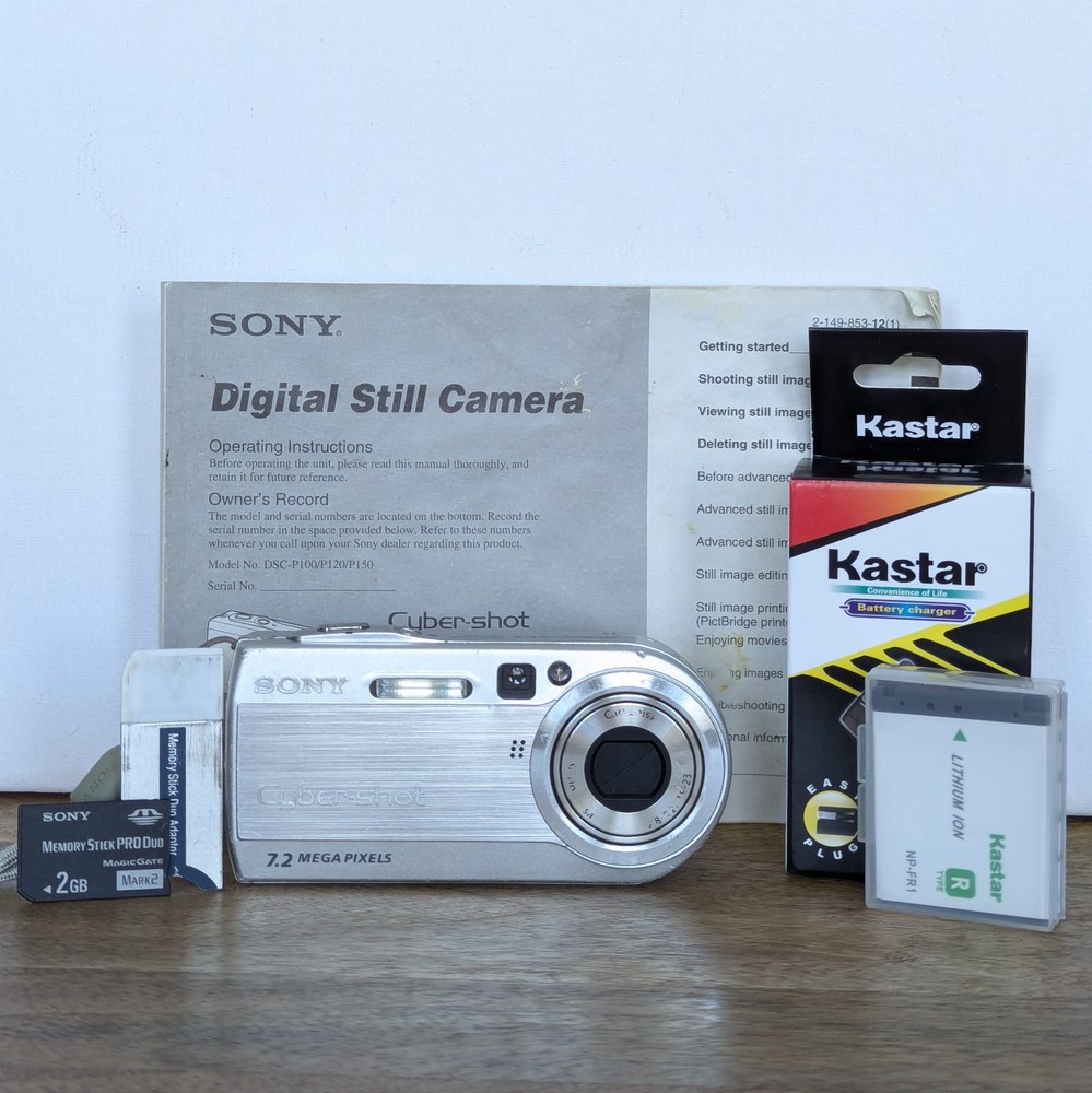 Sony Cyber-Shot DSC-P150 7.2MP Digital Camera with New Battery and Charger Tested