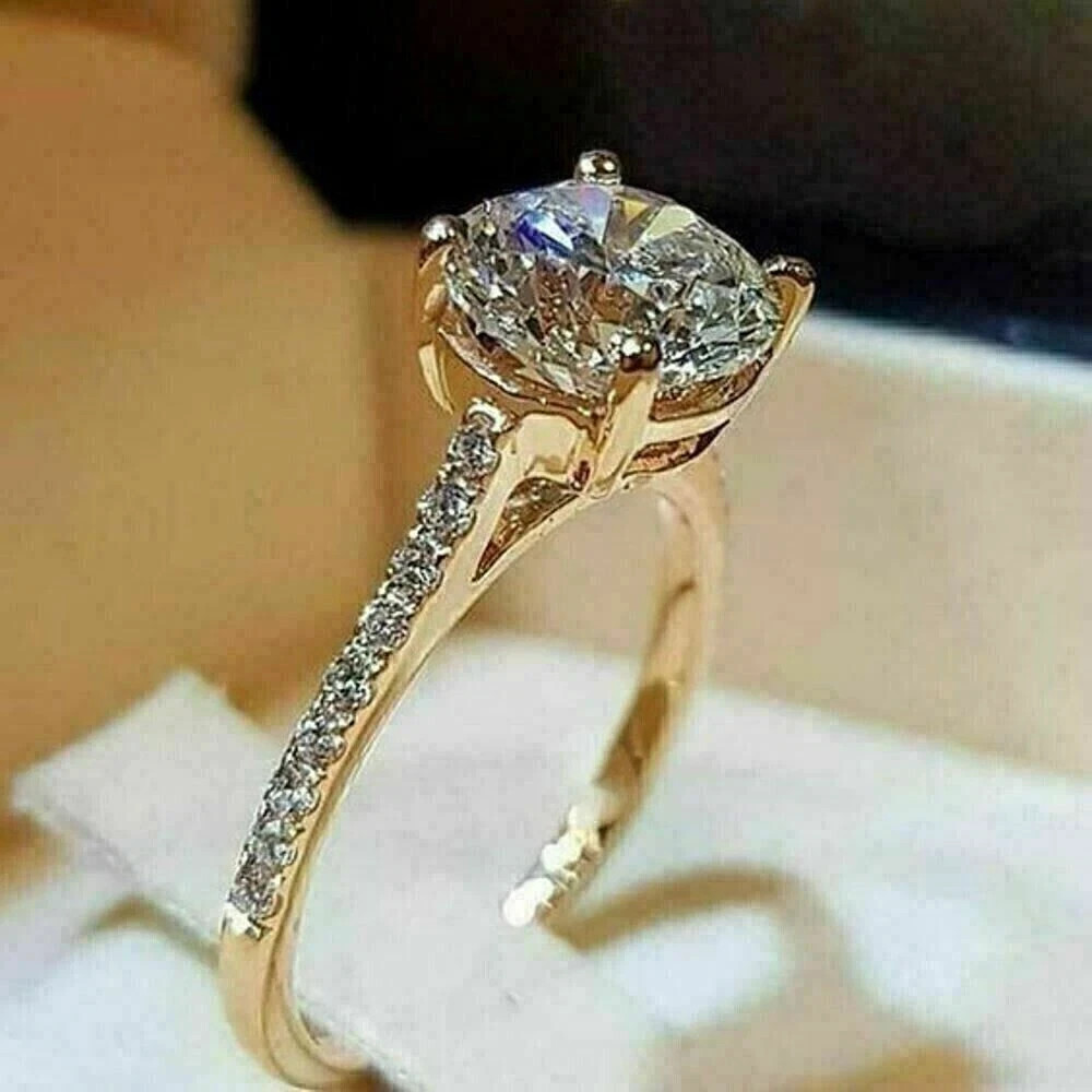 3CT Round Cut VVS1/D Moissanaite Engagement BAND Men Ring 14K Yellow Gold Plated