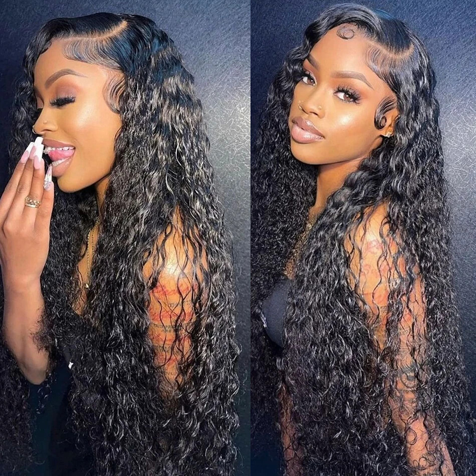 4x4 5x5 Water Wave Lace Closure Wig 13x6 HD Lace Frontal Human Hair