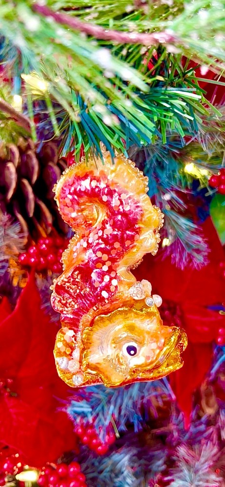 Sea Dragon Mouth-Blown Glass Christmas Ornament from Europe