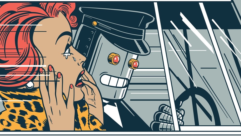 Anime  art robot futuristic drawing redhead vintage Play Gaming Mat Desk