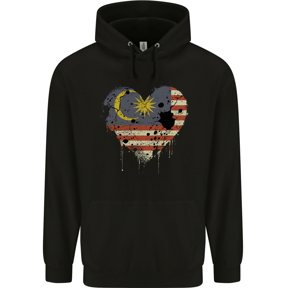 Love Malaysia Flag Malaysian Day Football Mens 80% Cotton Hoodie