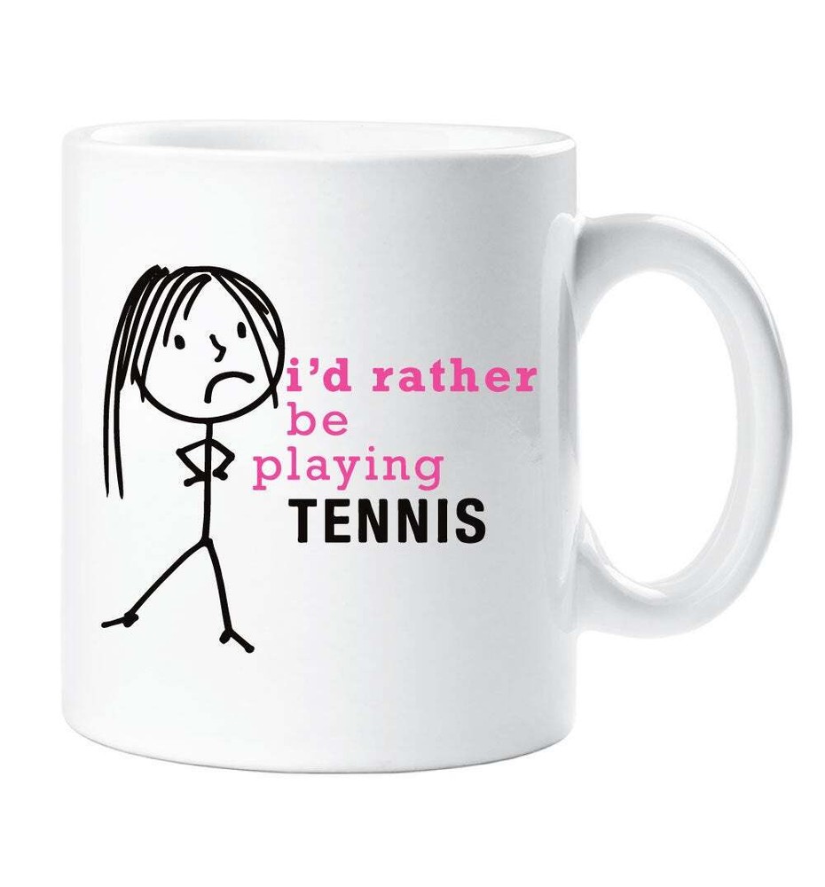 Tennis Mug I'd Rather Be Playing Tennis Cup Friend Gift Present Secret Santa