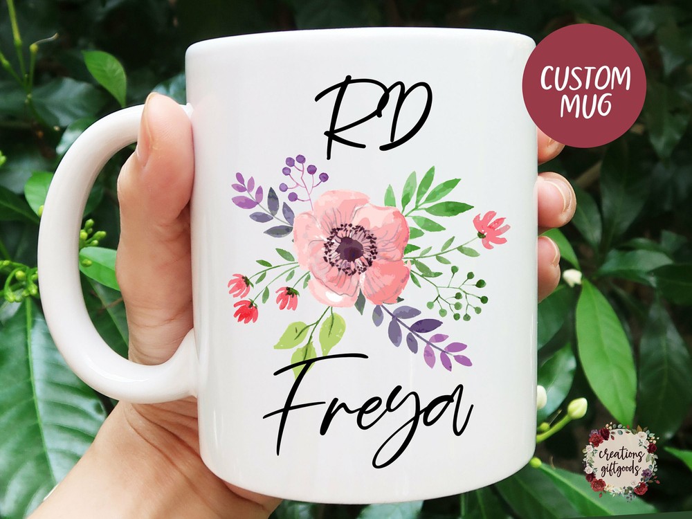 Personalized Registered Dietitian Mug Rd Gifts Gifts For Rd Gift For Rd Rd