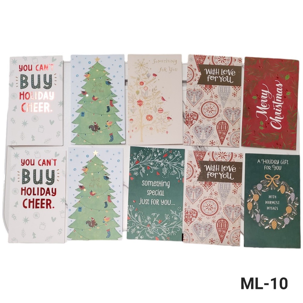 Christmas Money Gift Card Holders With Envelopes - Pack of 10-image