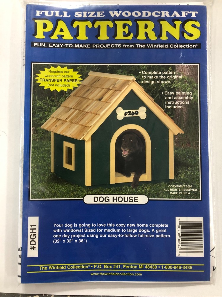 Full Size Woodcraft Dog House and Pet Dish Holder Patterns-image