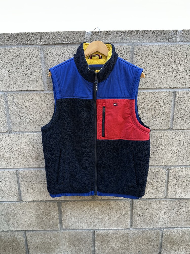 Tommy Hilfiger Men's Multicolor Sherpa Fleece Vest Size M