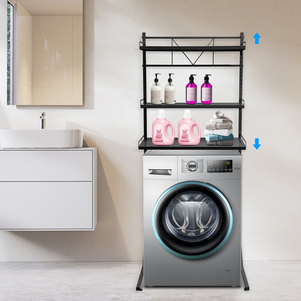 3 Tier Washing Machine Shelf Laundry Room Storage Shelf Space Saving