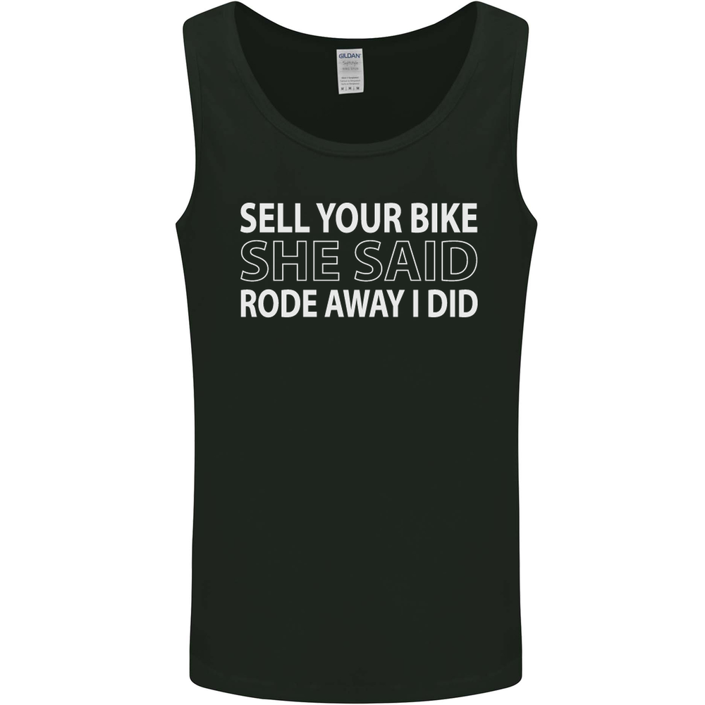 Sell Your Bike Cycling Biker Motorbike Wife Mens Vest Tank Top