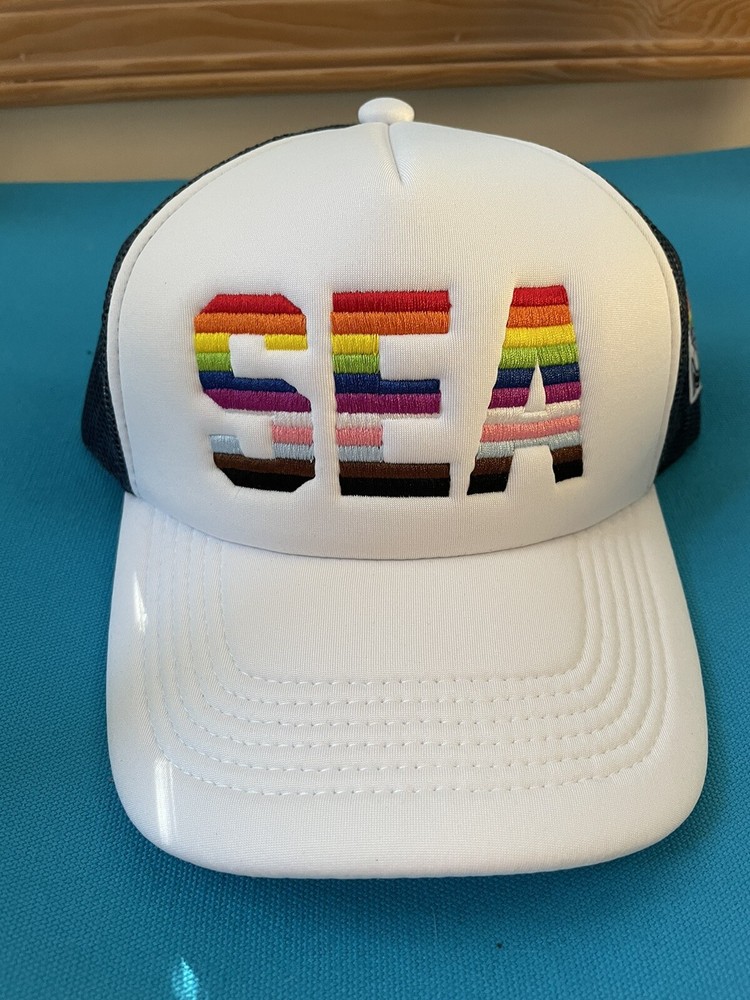 2024 Seattle Mariners Pride Rainbow Trucker Hat for Pride Day 6/1/24-image