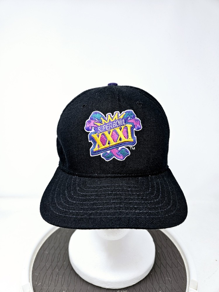 Vtg New Era Superbowl XXXI Green Bay Packers New England Patriots Snapback Hat