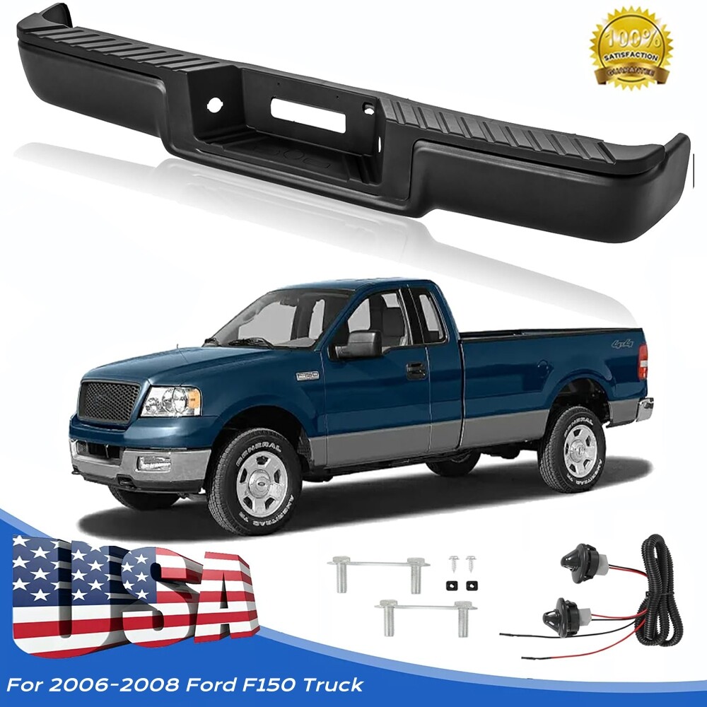 Complete Rear Bumper For 2006 2007 2008 Ford F150 Truck w/ o Park Steel Primered