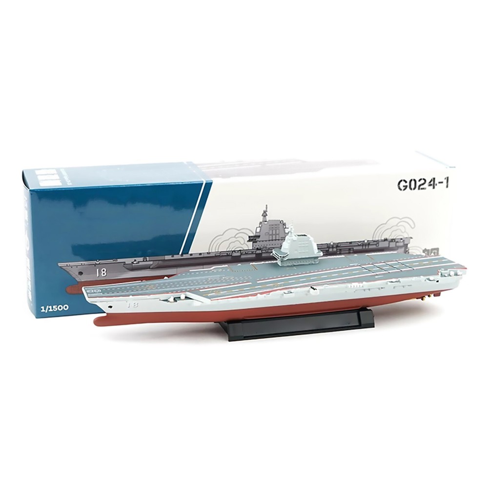 New 1/1500 Chinese Military Navy Fujian Ship Diecast Model Aircraft Carrier