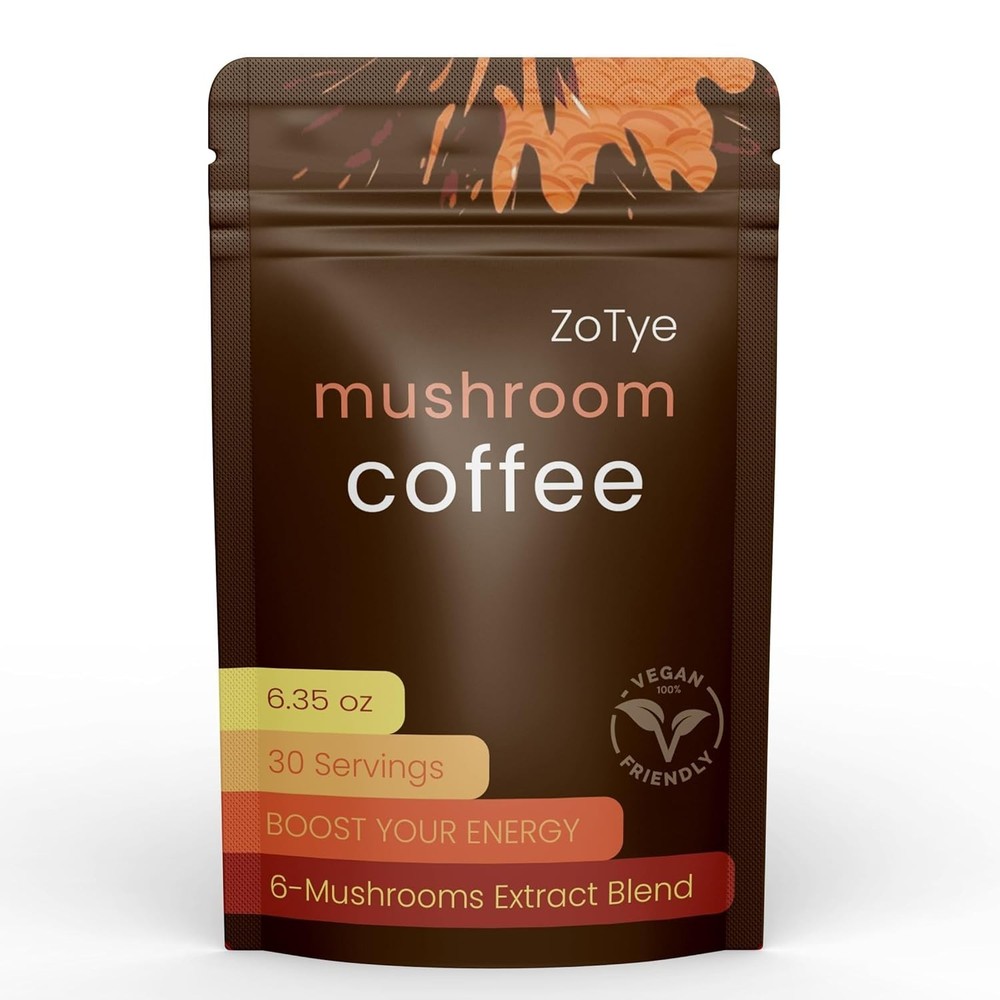 Zoyea Mushroom Coffee Bags with 30 Servings Per Pack