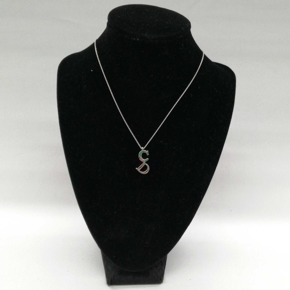 Dior CD Logo Necklace in Silver Stylish Jewelry Y0729