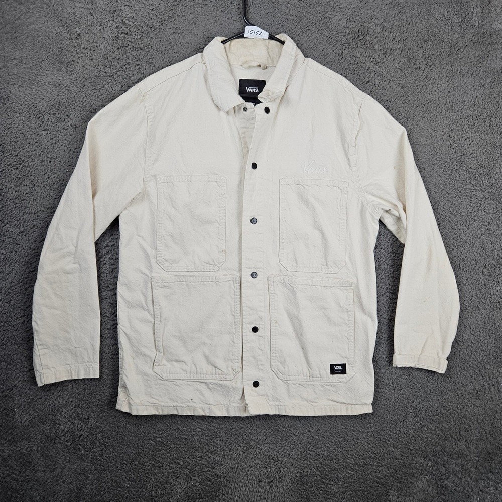 Vans Drill Chore Coat Men's XL Beige Workwear Button Up Jacket