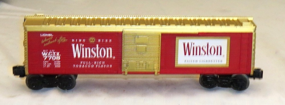 Lionel O Gauge Winston Cigarettes 7708 Box Car 1-77 in Excellent Condition