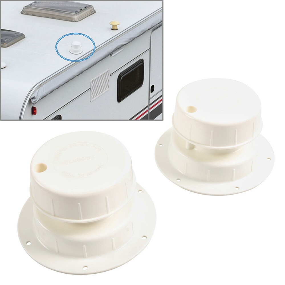 2pcs White Plumbing Vent Cover Attic Roof Cap For RV Camper Trailer Motorhome