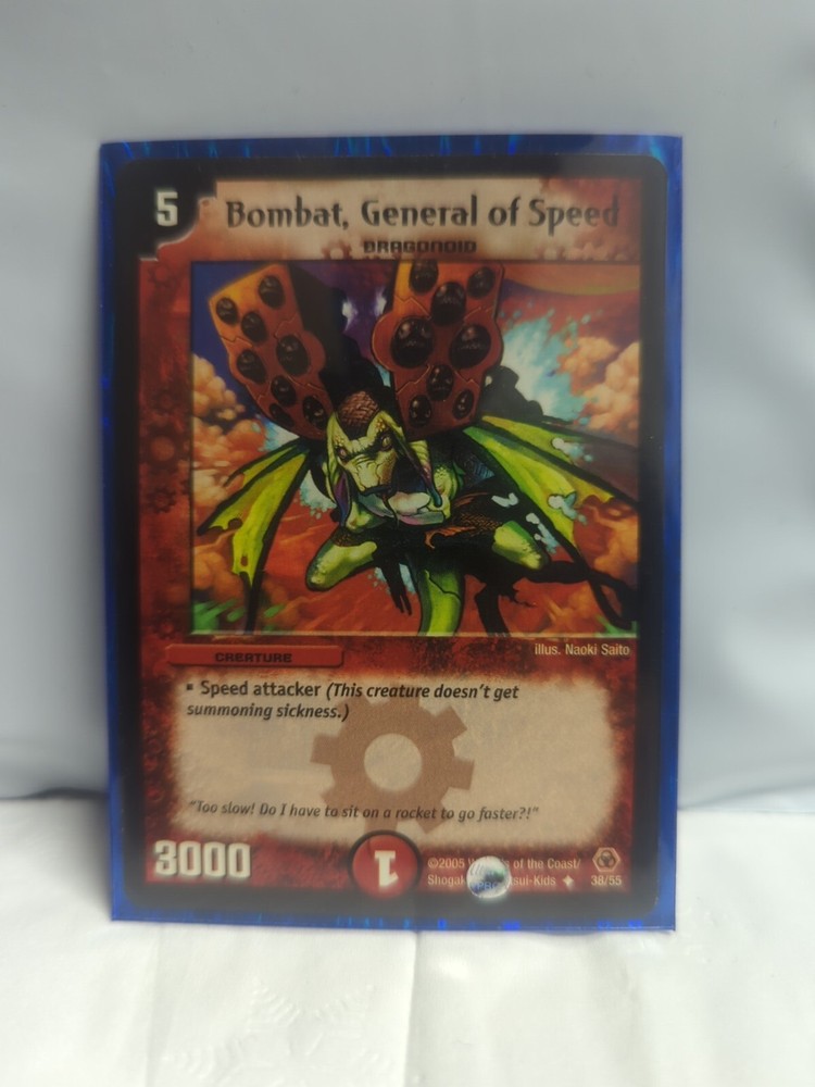 Duel Masters Card - (LP) 2004 Bombat, General of Speed 38/55 - WotC Vtg