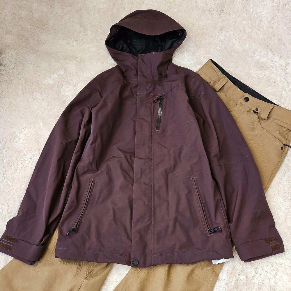 Volcom GORE-TEX Snowboard Jacket Mens Size XS with Pants Beige