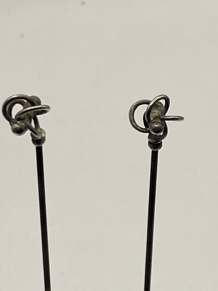 PAIR OF ANTIQUE /VINTAGE  SILVER HAT PIN CHARLES HORNER (700) CLEARANCE SALE-image