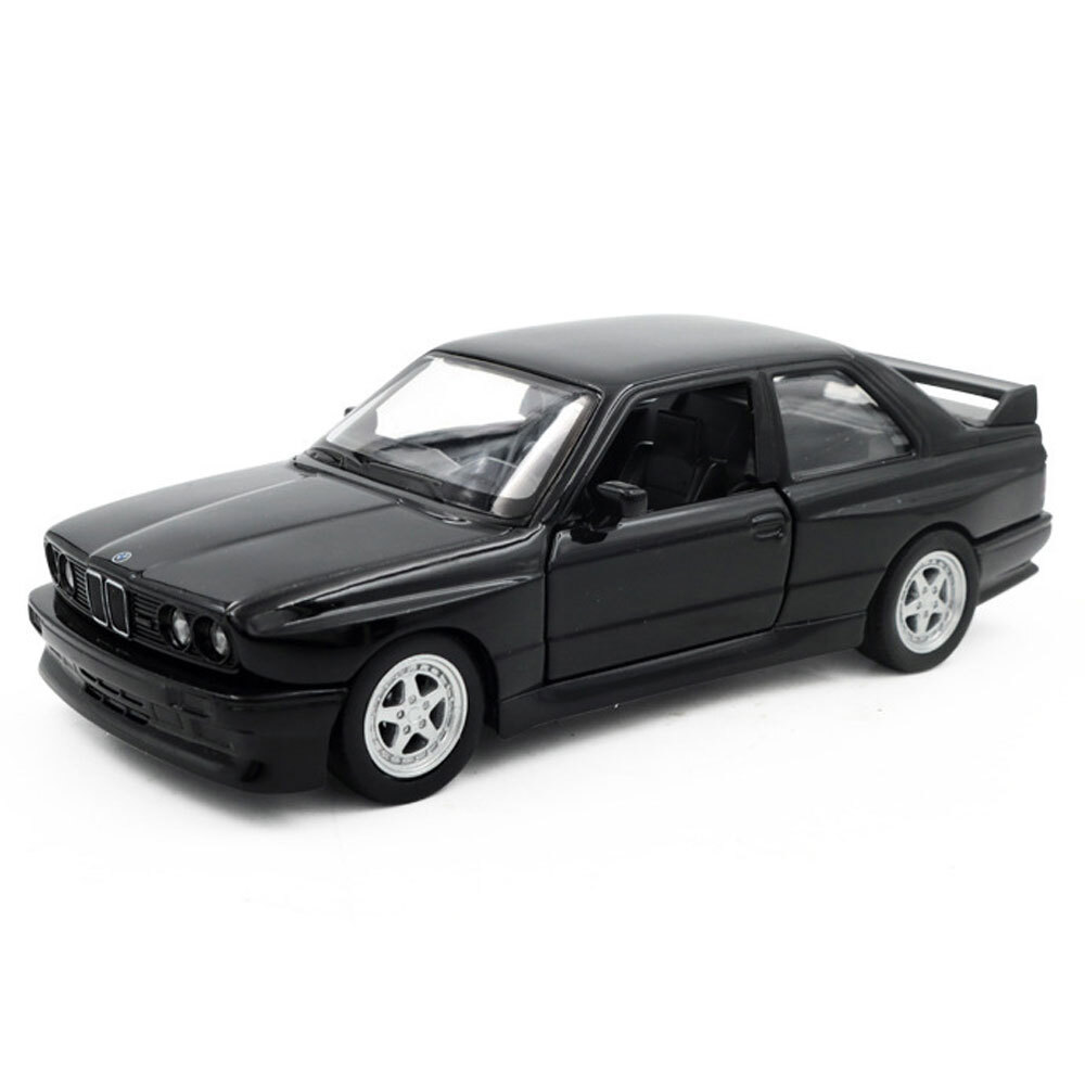 1/36 Scale 1987 BMW M3 Diecast Metal Pull Back Toy Car Black Kids Gift