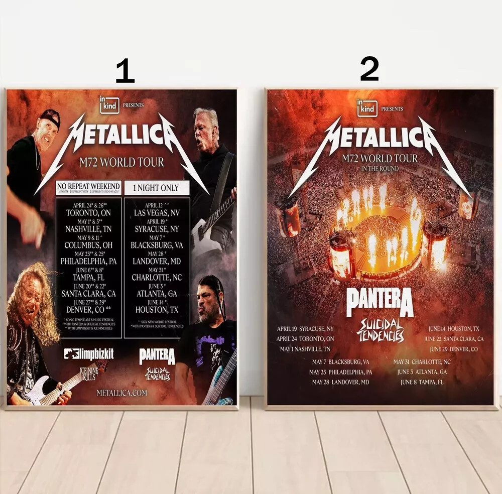 Custom Metallica - Tour 2025 Poster