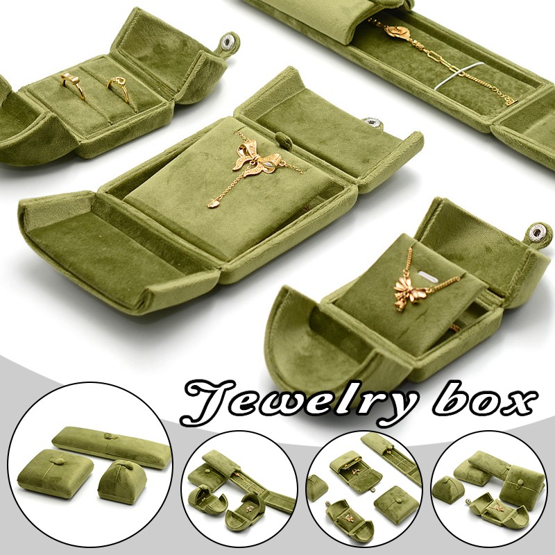Velvet Jewelry Box Luxury Vintage Necklace Bracelet Case Ornaments Ring Box Gift