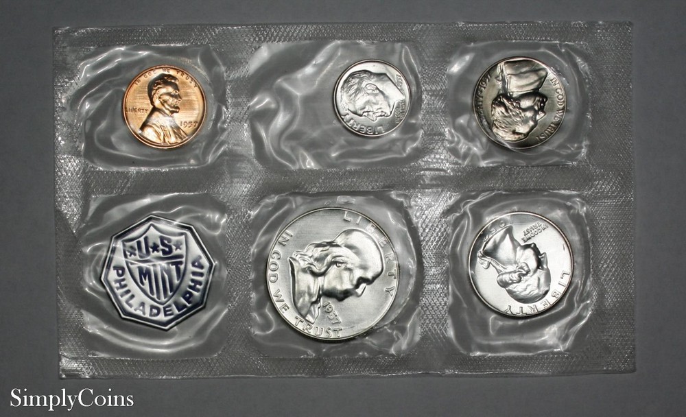 1957 US Mint Proof Set Silver Coins Uncirculated with Original Envelope & COA