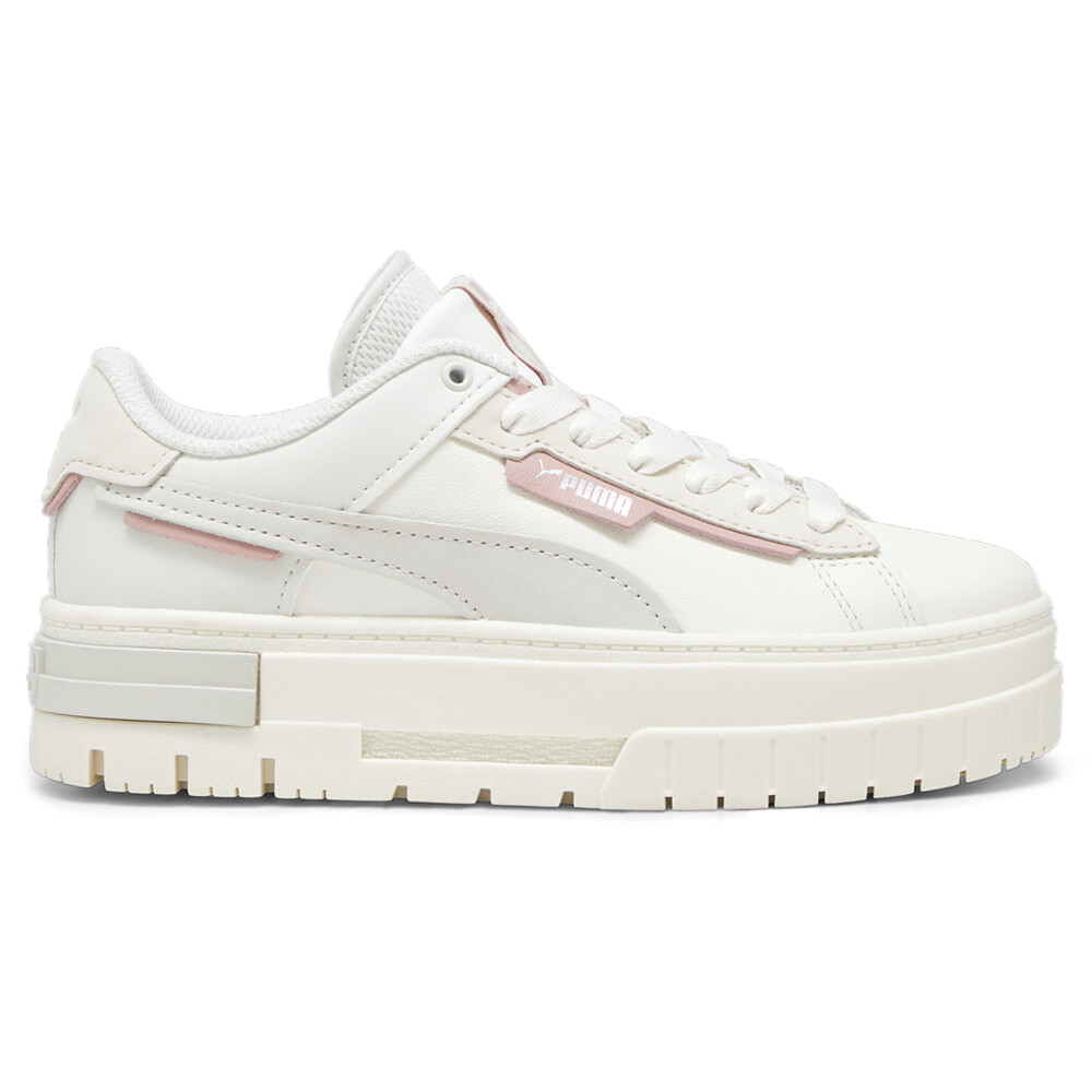 Puma Mayze Crashed Premium Platform  Womens White Sneakers Casual Shoes 39307003