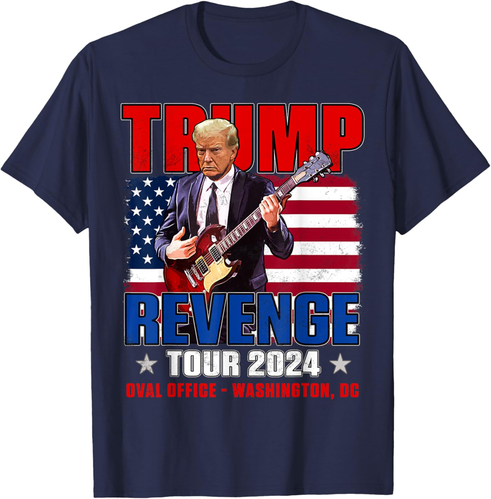 Trump Revenge Tour 2024 Graphic Mens Patriotic American Flag Sweatshirt T-shirt