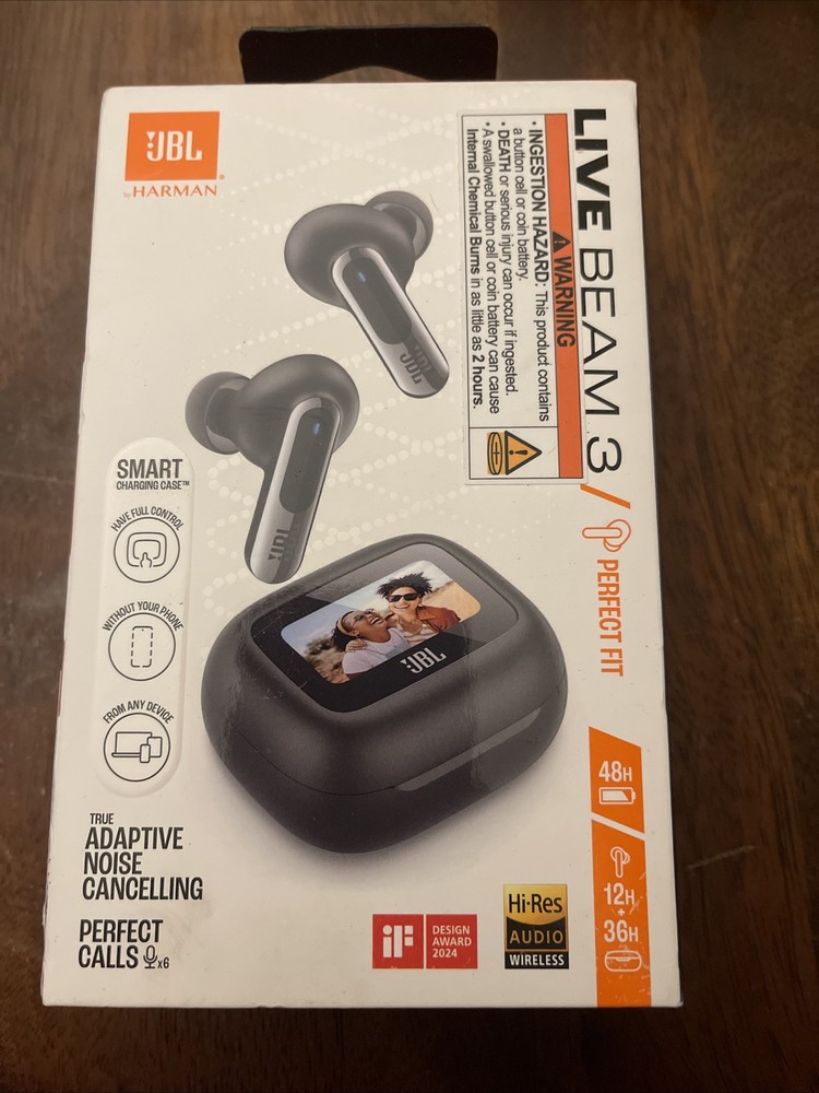 Experience JBL Live Beam 3 Black Noise Cancelling True Wireless Earbuds