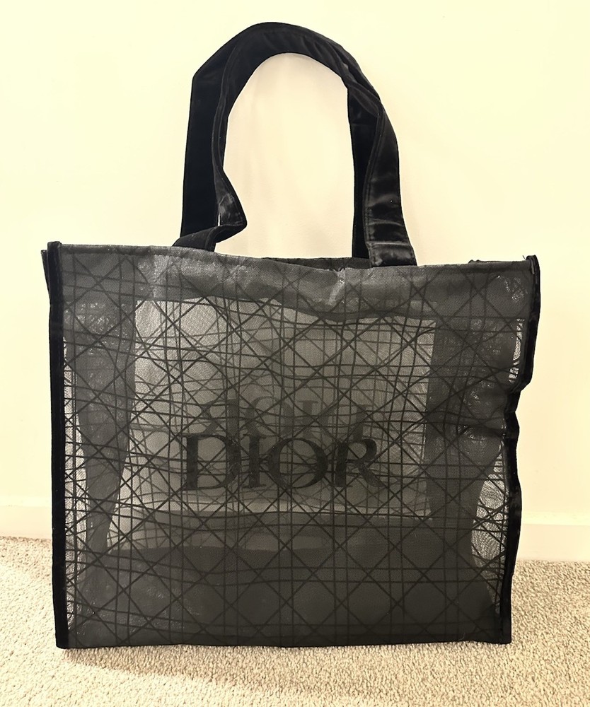 Dior VIP Gift Black Transparent Tote Bag 2025 Collection
