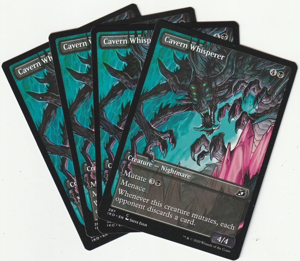 MTG Cavern Whisperer Black Creature Playset - 4 Cards Magic the Gathering