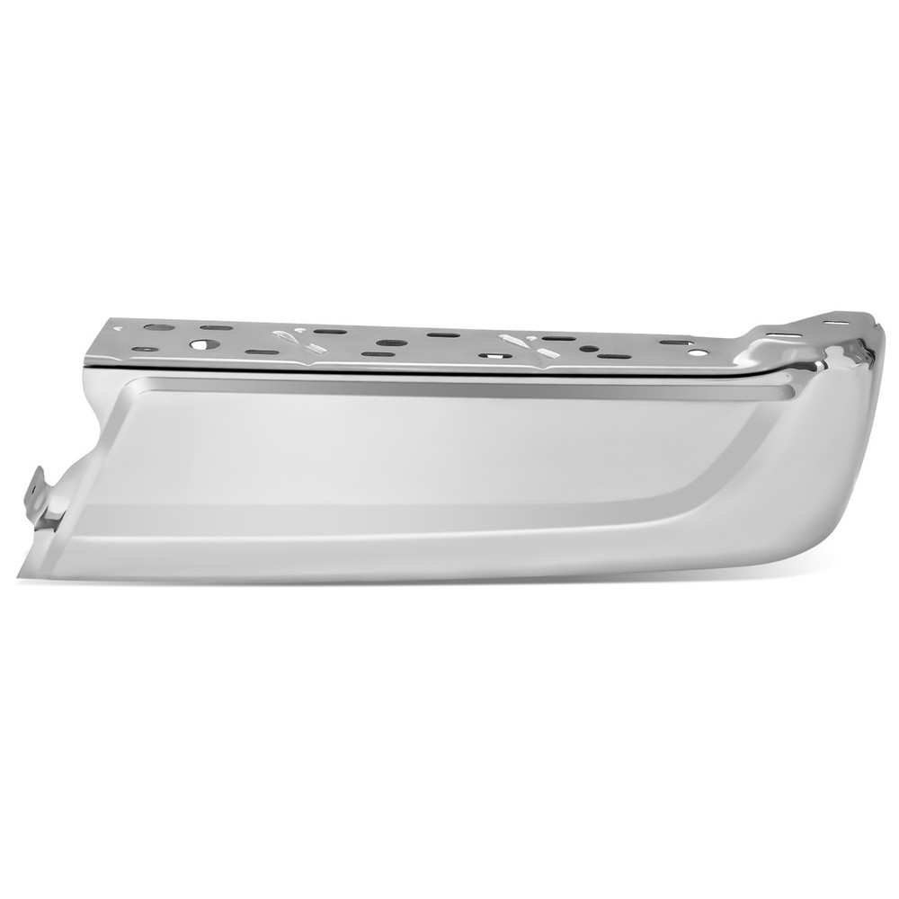 Fit 21-24 Ford F150 OE Style Chrome Right Bumper End Cap w/o Parking Sensor HoleFits Models without Sensor Holes; Direct Replacement
