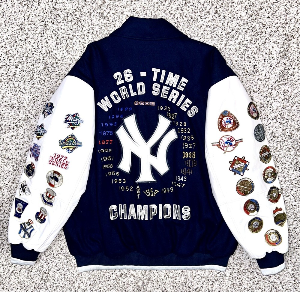 New York Yankees G-III 26X World Series Champions Varsity Jacket Mens Size Large
