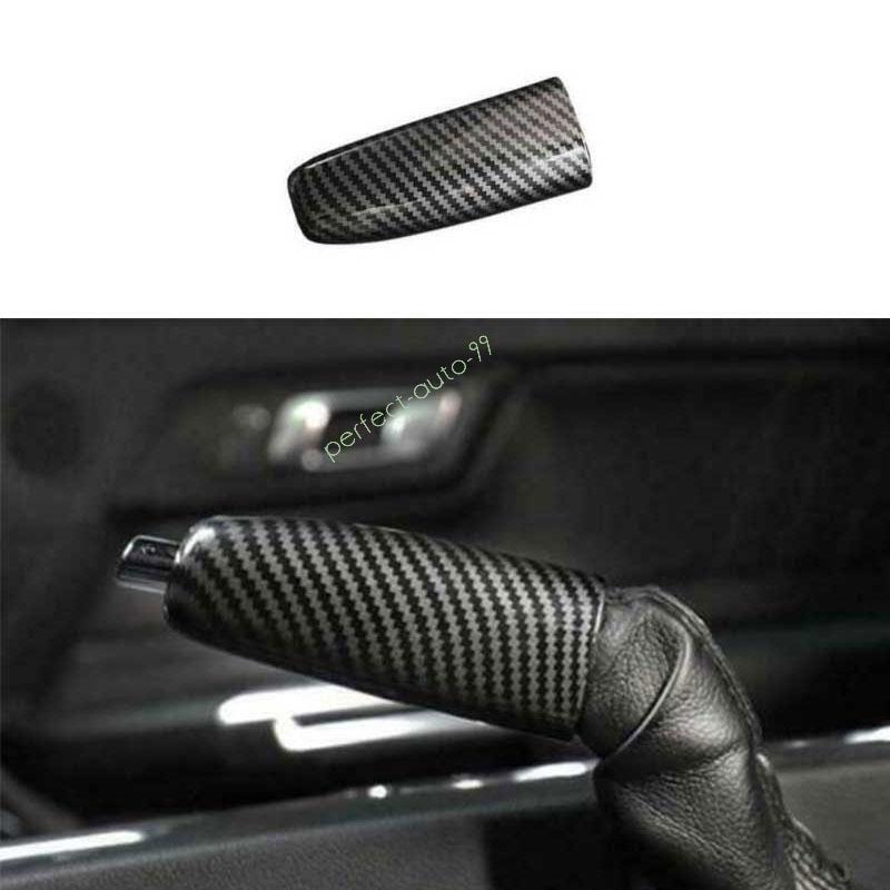 For Ford Mustang 2015-2022 2023 Carbon Fiber Style Hand Brake Lever Trim Cover