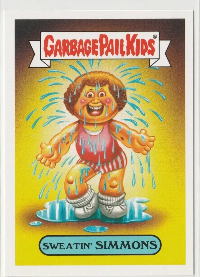 Sweatin Simmons #6b Garbage Pail Kids GPK 2018 We Hate the 80s Trading Card