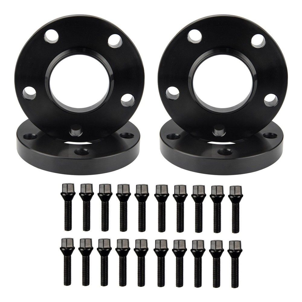 4x 20mm Thick 5x120 72.56mm C.B Wheel Spacer Kit with 12x1.5 Bolt For BMW Models