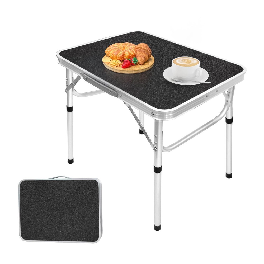Adjustable Height Aluminum Folding Table Lightweight Portable for Camping