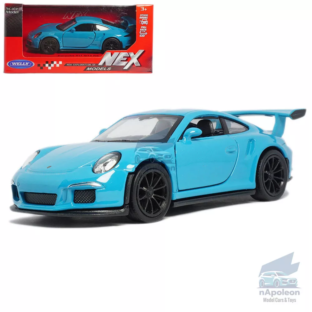 1:36 Porsche 911 GT3 RS Model Car Alloy Diecast Toy Vehicle Collection Gift Blue