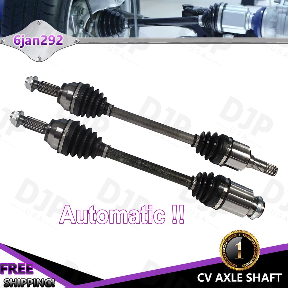 Front Driver & Passenger Pair CV Axle Shaft for Mazda 2 Auto Trans 2011-2014